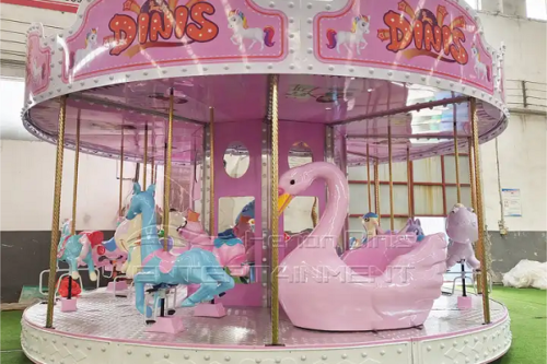 Small Pink Merry Go Round for Kiddies