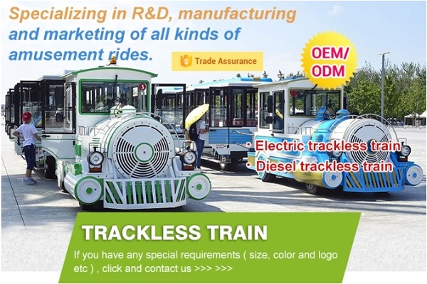 Trackless Train for Sale with Capacity of 16-70 People