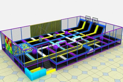 25x15m Indoor Trampoline Park Design