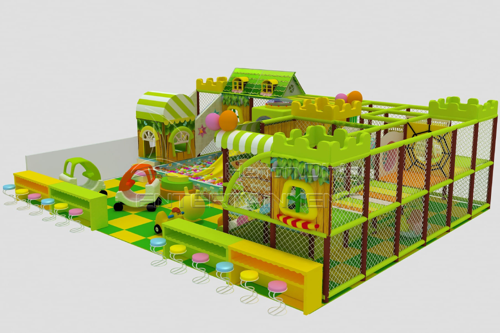 Indoor Jungle Gym Playground with Various Equipment